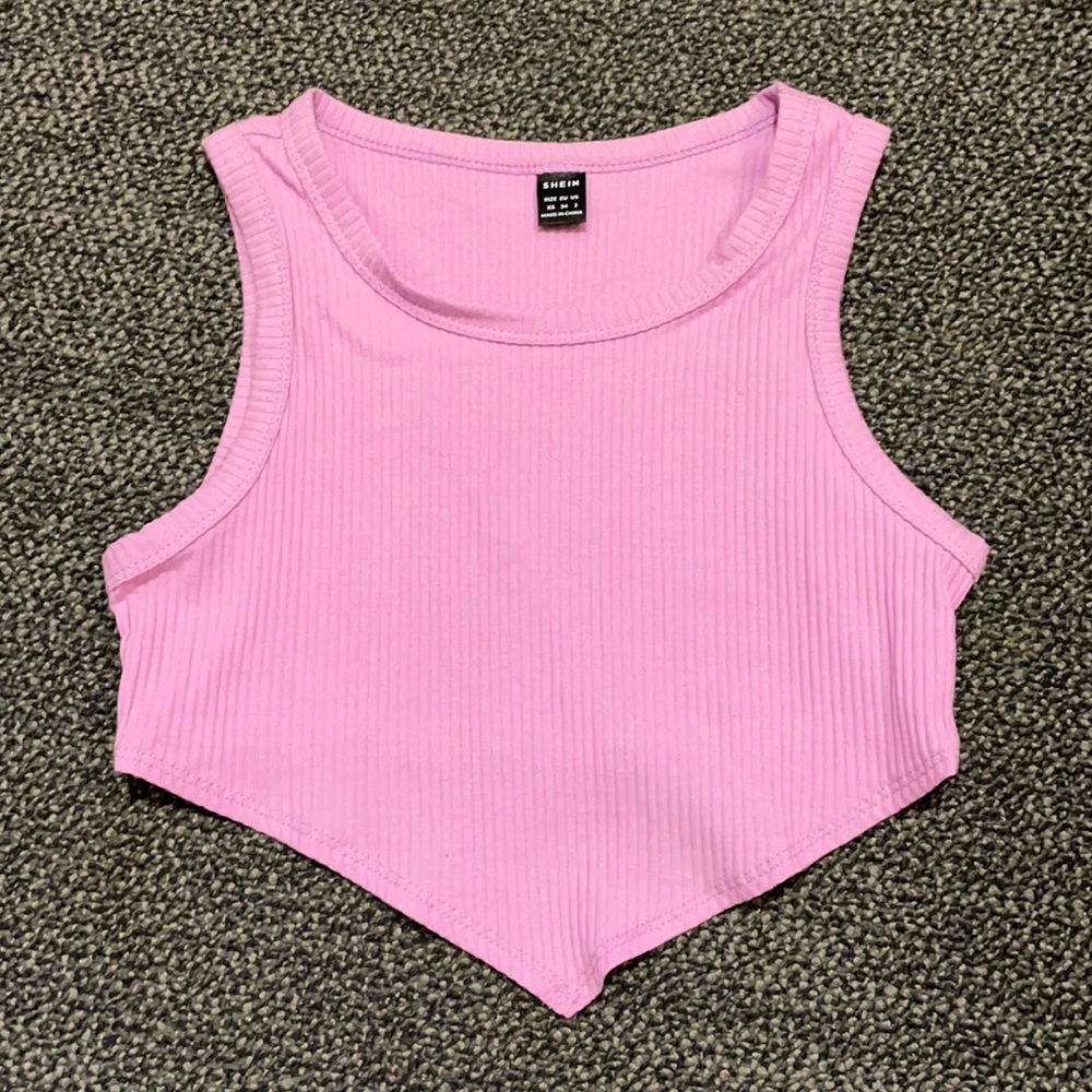 Pink Triangle Crop Top